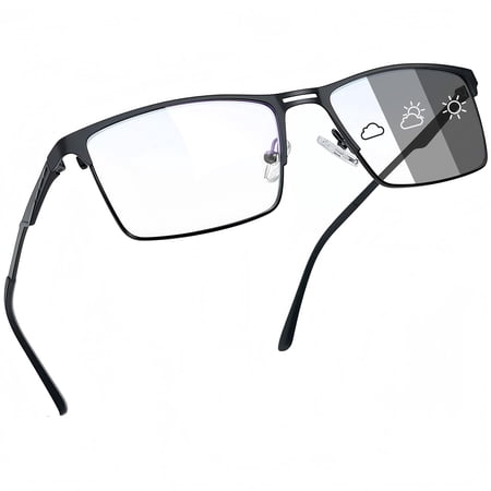 Joopin Unisex Photochromic Blue Light Blocking Glasses Rectangular Computer Gaming TV Glasses UV400 Protection