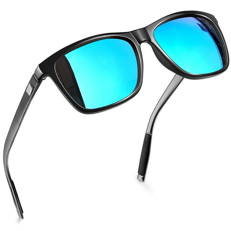 Joopin Unisex Polarized Aluminum Sunglasses Vintage Sun Glasses For Men  (Sky Blue) 