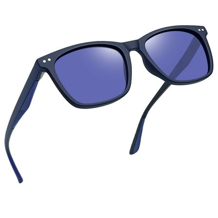 Joopin Unisex Polarized UV Protection Sun Glasses Retro Mens Driving Square Shades(Blue)