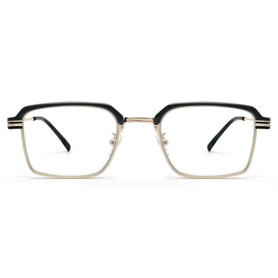Joopin Vintage Blue Light Blocking Readers 1.50- Classic Full Frame Horn Rimmed Metal Readers for Women Men