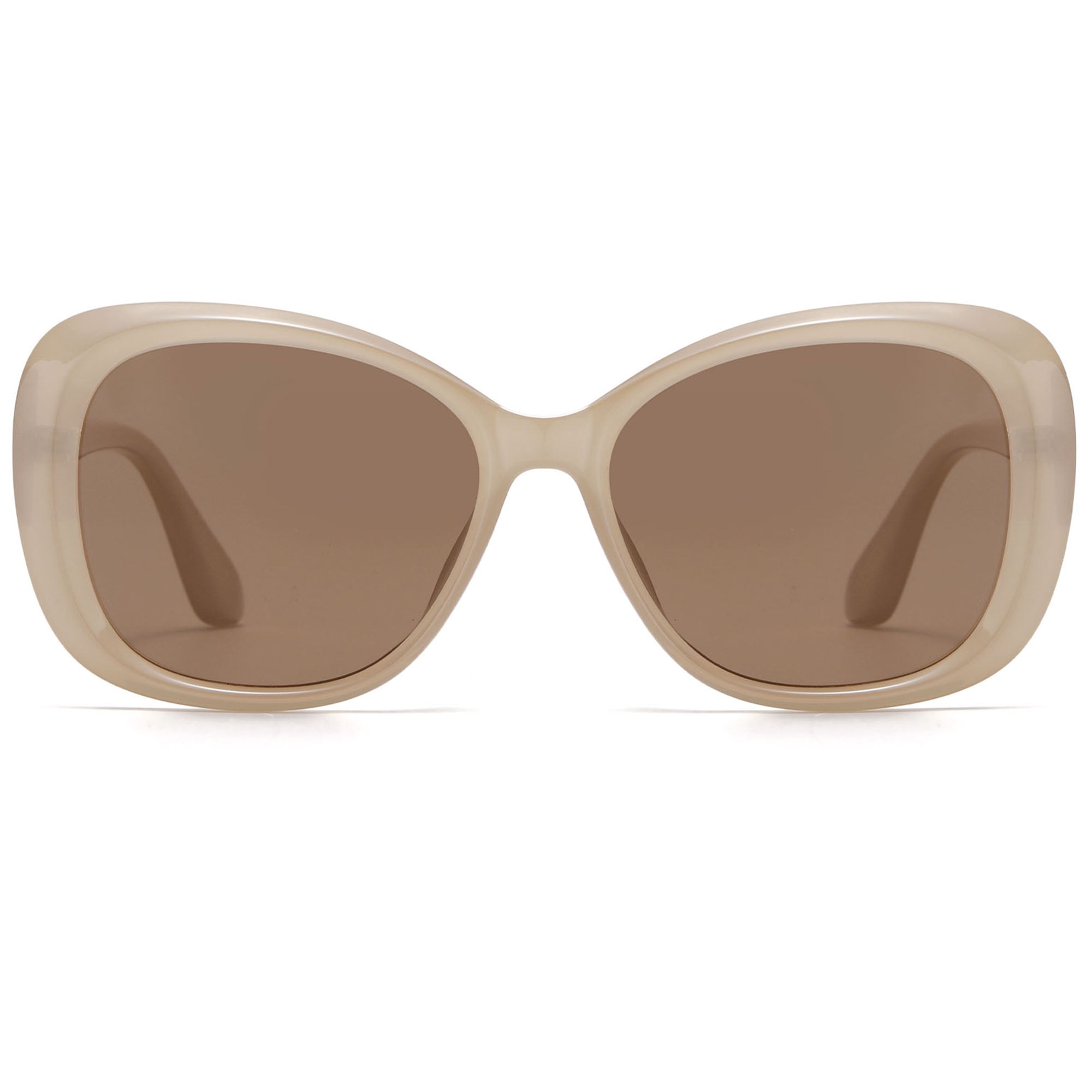 LVIOE Square Polarized Sunglasses For Women, Vintage Fashion Sun Glasses With UV Protection Mirrored Lenses, A01 Black Frame Gold Metal Temple/ Gray Polarized Lens, Medium Price In UAE | Amazon UAE - Foto 9