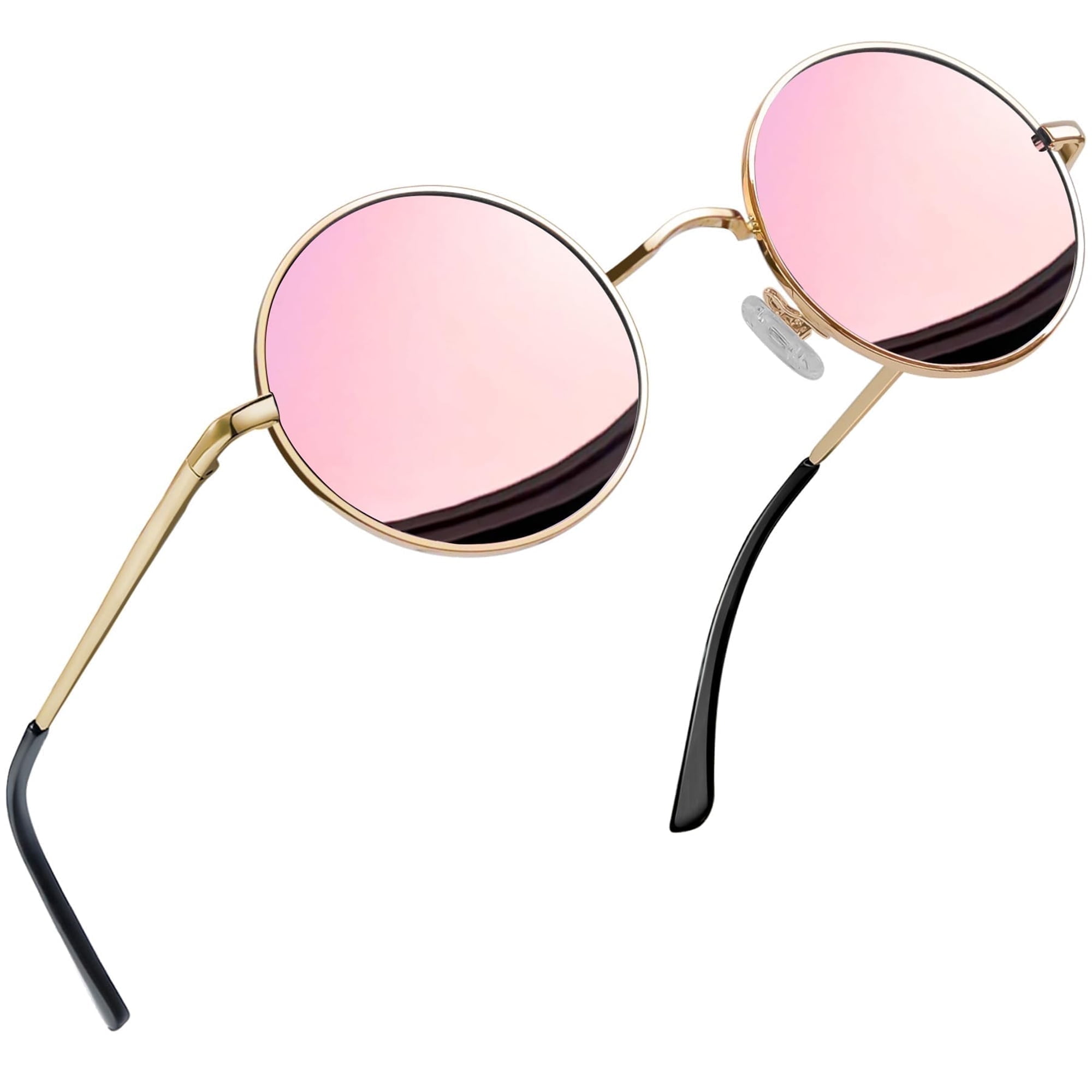 ?Pink Round Polarized Sunglasses for Women Men Classic Vintage Round Retro Polarized Sunglasses For Men & Women - UV400  main image 3