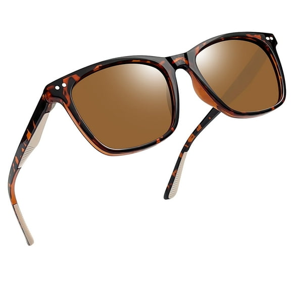 Joopin Women's Square Sunglasses, Leopard Brown