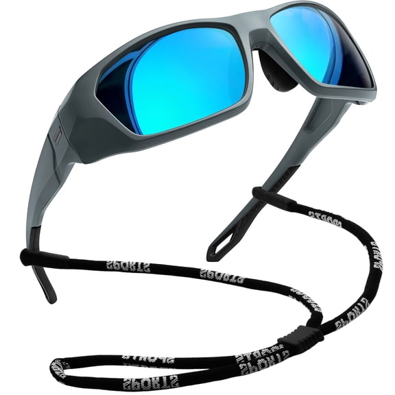 Joopin Wrap Around Sunglasses Men Women Polarized UV400 Square Fashion Sports Sun Glasses(Blue)