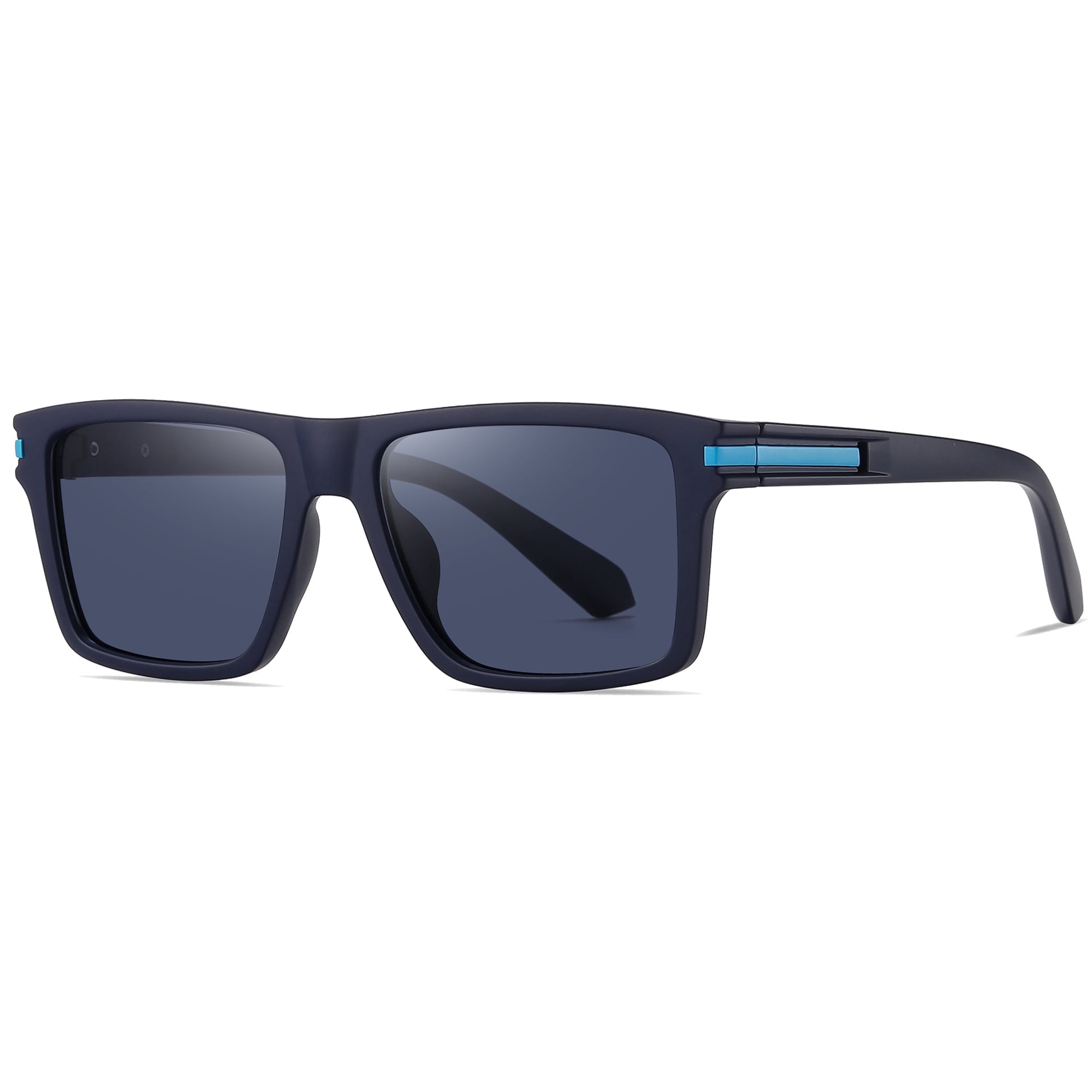 Polarized Sunglasses UV Protection TR90 Frame Rectangular Matte Black Classic TR90 Rectangle Polarized Sunglasses with  main image 4