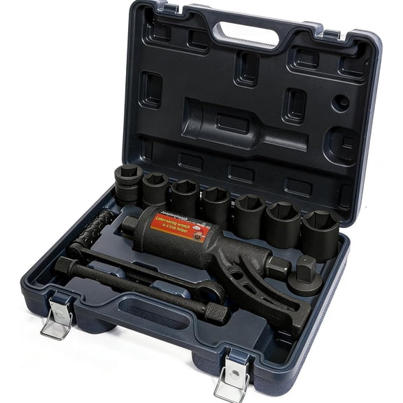 Jooptoolwook 1 Inch Drive, Heavy Duty, High Performance Torque Multiplier Wrench Set,1:68 6800N.m Lug Nut Remover, Includes 8 Sockets (24-38mm) and Storage Case