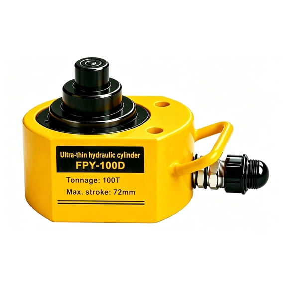 Jooptoolwook Hydraulic Ram Jack 100T Low Profile Multi-Section 2.71 Inch Stroke Portable