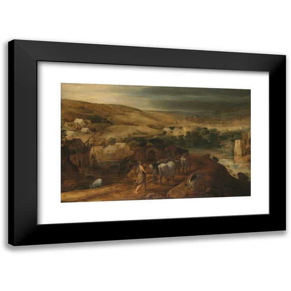 Joos de Momper the Younger 18x13 Black Modern Framed Museum Art Print Titled - Hercules Steals the Oxen of Geryon (1590 - 1635)