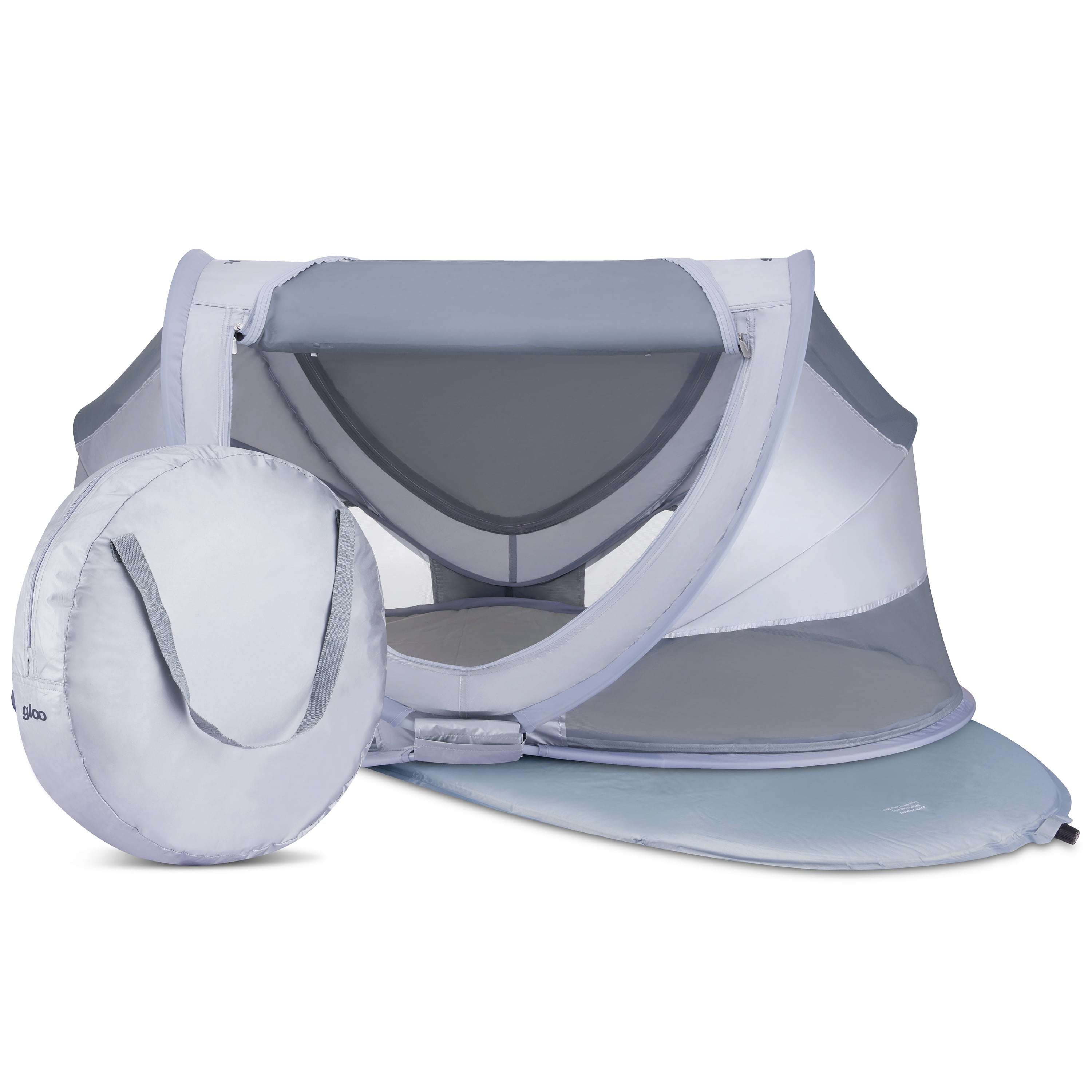 Joovy® Gloo Pop Up Travel Bed, Large in Metallic Silver