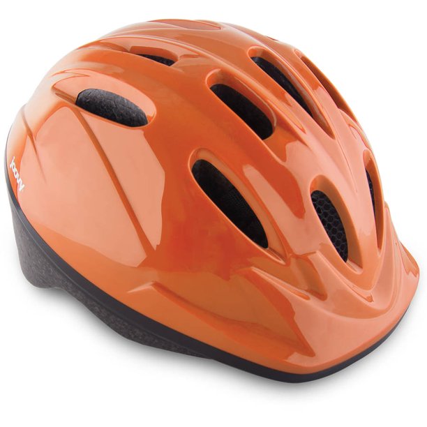 Joovy Noodle Kids Bicycle Helmet with Vented Air Mesh and Visor, SmallMedium, Orange