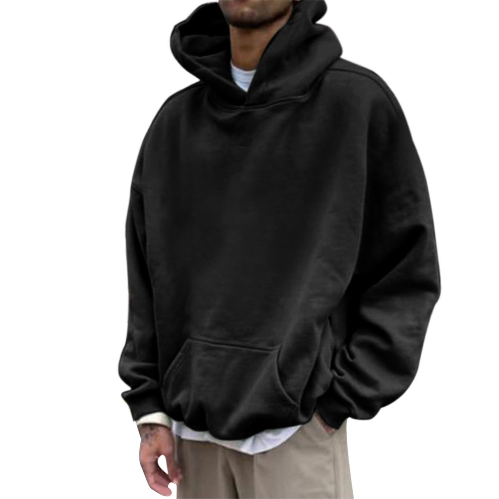 Joower Mens Black Hoodie Pullover Fishing Shirts for Men Designer Hoodies for Men Pull Over Hoodie Men s Sweatshirt for Men Hoodie Thick Hoodies for Men Hooded Fishing Shirts for Men Walmart