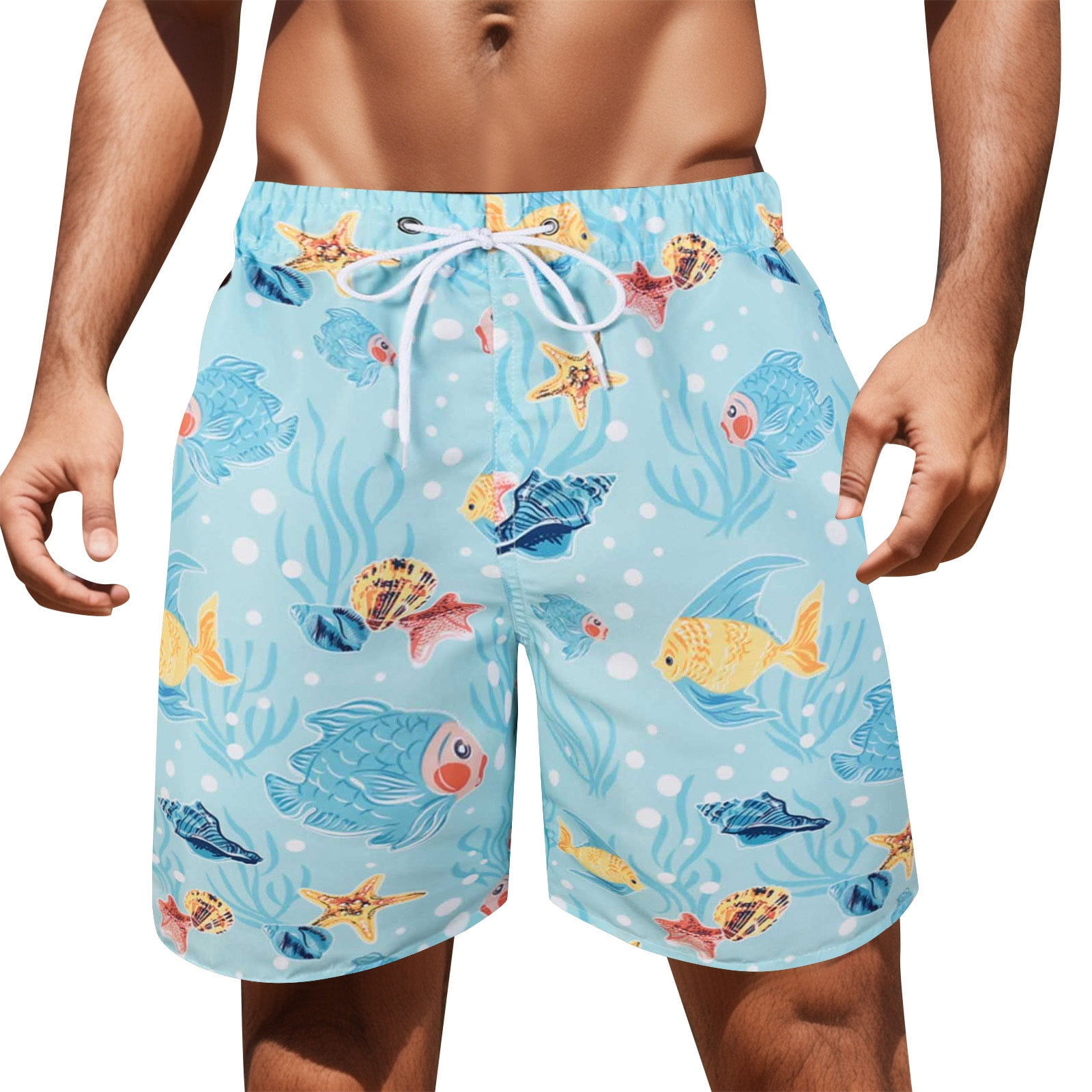 Joower Mens Board Shorts - Swim Bottoms Bluey Swim Trunks Mens Swim ...