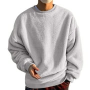 Joower White Crewneck Sweatshirt Clothes Men Oversized Men's Hooded Sweatshirts Cheap Sweatshirts Heavy Hoodies for Men Comfy