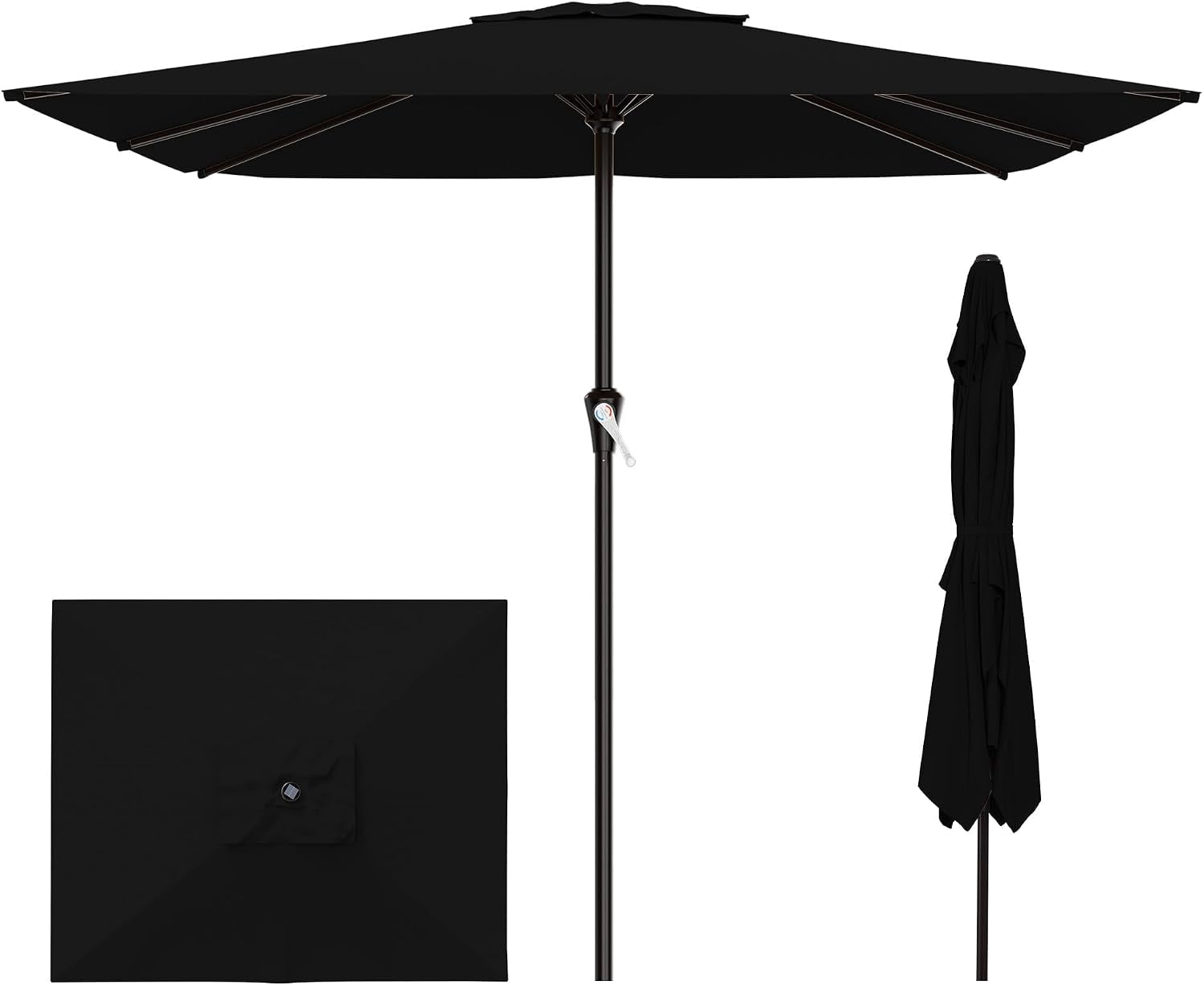 10x8 patio umbrella 8' x 10' Auto Tilt Outdoor | Rectangle It is both used in residential and private space of the rectangular shape. Umbrella 10 x 8 Patio