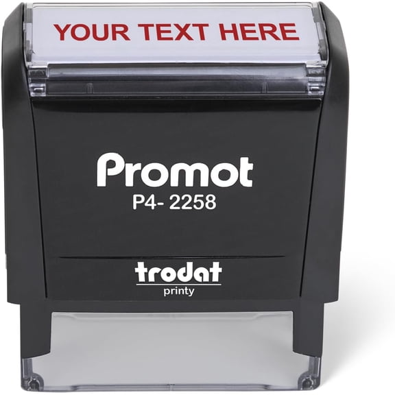 Joozen Self Inking 1 Line Custom Stamp (Large) - Personalized Name Stamps for Office, Teacher, Address & Business Stamp - Choose Font & Ink Color - Return Address Rubber Stamps
