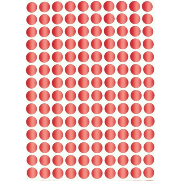 Joozen Small Labels Round (10 mm) 0.375 inch, Metallic Red - 2100 Pack