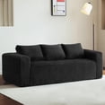 thumbnail image 1 of Jopat 80" Loveseat Sofa Couch,Cloud 3 Seater Boneless Couch,Deep Seat Corduroy Sofa,Modern Compressed Sofa Small Couches for Small Spaces,Apartement,Black, 1 of 7