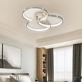 thumbnail image 1 of Jopath 20" Modern Dimmable LED Ceiling Light Fixture, Circular 3-Ring Design, Contemporary Brushed Nickel Finish for Living Room, Bedroom & Office, 1 of 8
