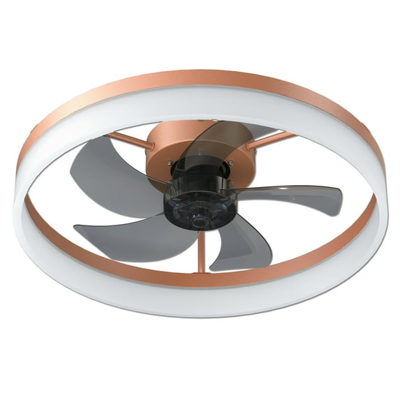 Jopath 20" Rose Gold Ceiling Fan Light, Dimmable and Adjustable Color Temperature, APP and Remote Control, Modern Smart Ceiling Fan for Living Room, Bedroom, and Dining Room (Silent/6-Speed/)