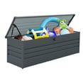 thumbnail image 1 of Jopath 260 Gallon Waterproof Metal Outdoor Deck Box, Extra Large Patio Storage Box with Lockable Storage Containers for Patio Furniture Cushions,Pool Accessories,Garden Tools Black, 1 of 8