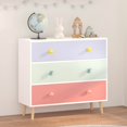 thumbnail image 1 of Jopath 3 Drawer Dresser Kids Nightstand Modern Wood Chest of Drawers or Living Room,Nursery,Bedroom,Colorful, 1 of 4