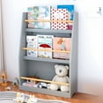 thumbnail image 1 of Jopath 3-Tier Bookshelf,Kids Bookshelf,Book Storage Rack for Bedroom,Gray, 1 of 5