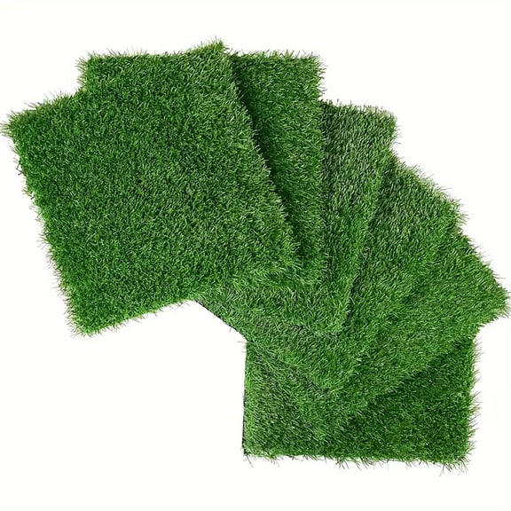 Jopath 36 Pcs Artificial Lawn, 12"x12"Interlocking Artificial Grass Tiles for Patio Balcony Backyard Artificial Turf Floor, Green