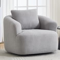 thumbnail image 1 of Jopath 360°Swivel Chair with Soft Pillow, Teddy Fleece High-Resilience Sponge Single Sofa for Living Room Bedroom Apartment Light Gray, 1 of 9