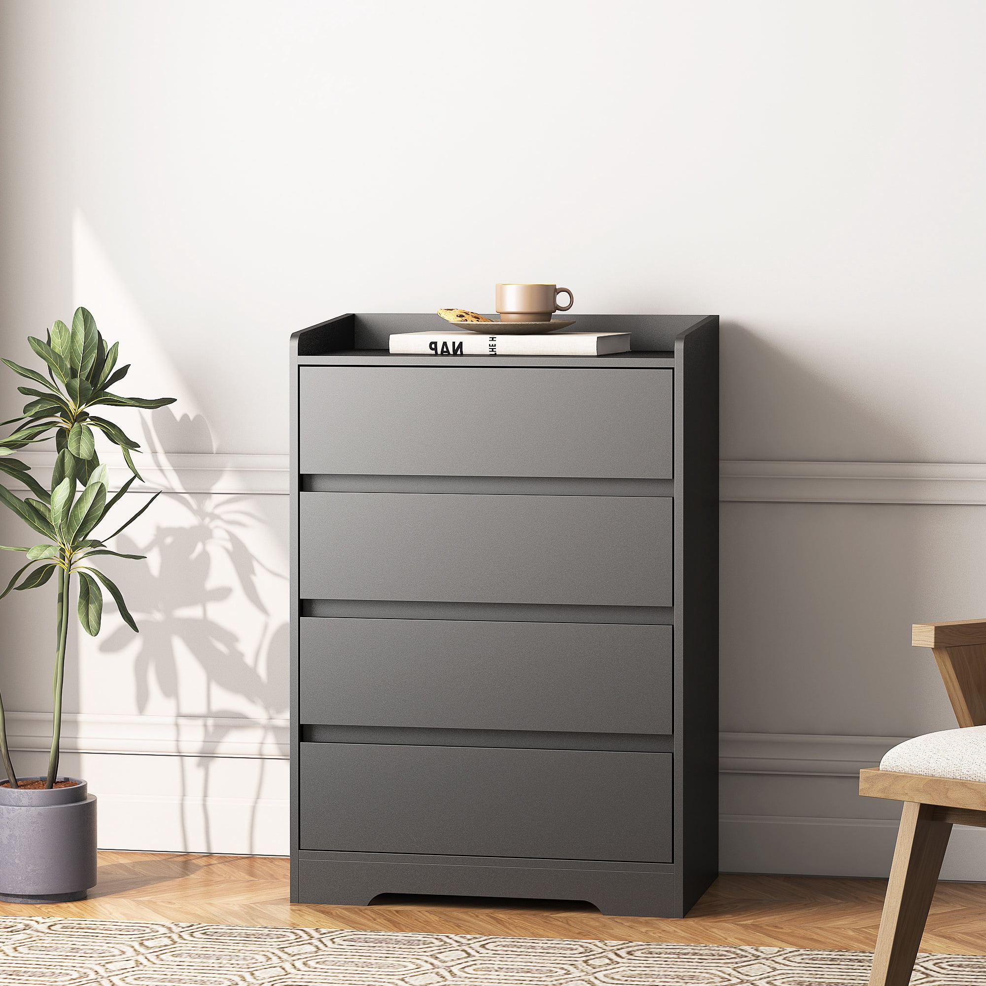 black ikea 4 drawer dresser MALM chest of 4 drawers, black-brown, 80x100 cm