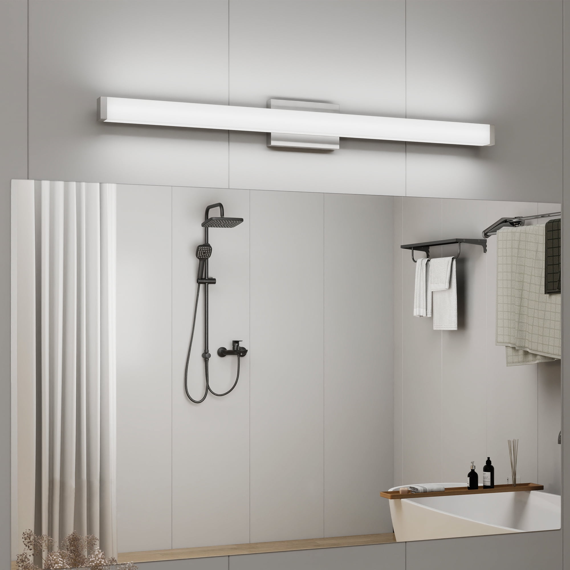 Jopath 41" LED Wall Sconce, Dimmable Bathroom Light Fixtures Over Mirror Vanity Lighting Fixtures for Bathroom, Bedroom, or Hallway Chrome