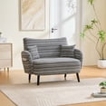 thumbnail image 1 of Jopath 47.64" Loveseat Sofa Couch,Modern Comfy Boucle Sofa Couch with Storage Pockets for Bedroom,Small Spaces,Apartments,Dark Gray, 1 of 8