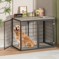thumbnail image 1 of Jopath 47" Dog Crate Dog Cage Furniture with 3 Doors for Large Medium Dogs Grey, 1 of 9