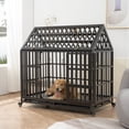 thumbnail image 1 of Jopath 48" Heavy Duty Dog Crate Large Dog cage with Roof & window on roof Strong Metal Dog Kennels and Crates with 4 Lockable Wheels for Large Dogs, 1 of 9