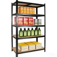 thumbnail image 1 of Jopath 5 Tier Storage Shelving Unit Adjustable Garage Storage Utility Rack Heavy Duty Shelves Organization Multipurpose Shelf for Warehouse Basement Pantry Black 71 "H x 35.5 "W x 15.8" D, 1 of 9
