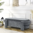 thumbnail image 1 of Jopath 51.5" Linen Fabric Upholstered Bench with Large Storage Space, End of Bed Storage Ottoman for the Living Room, Entryway and Bedroom, Gray, 1 of 6