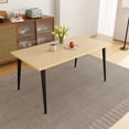 thumbnail image 1 of Jopath 63 inch Rectangular Dining Table for 6-8 People,Modern Dining Table with Wooden Tabletop & Iron Legs for Office Kitchen Living Room, 1 of 8