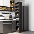 thumbnail image 1 of Jopath 7 Tier Pull-Out Multi-Tier Storage with Handle and Wheels, Single-Sided Open Shelf Multi-Functional Storage for Kitchen Living Room Narrow Spaces Black, 1 of 9