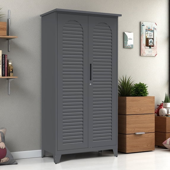 Jopath 73" Tall Metal Garage Storage Cabinet,Tool Storage Cabinet for Garage,Warehouse,Garden,Office, Living Room,Bathroom,Slate Grey02