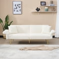 thumbnail image 1 of Jopath 79 inch corduroy sofa bed, foldable double sofa bed with folding armrests, suitable for living rooms and small spaces 79.33"L x 29.33"W x 27.6"H White, 1 of 9