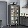 thumbnail image 1 of Jopath Adjustable Shelves & Wheels, Food Pantries Cabinets, Gray, 1 of 8