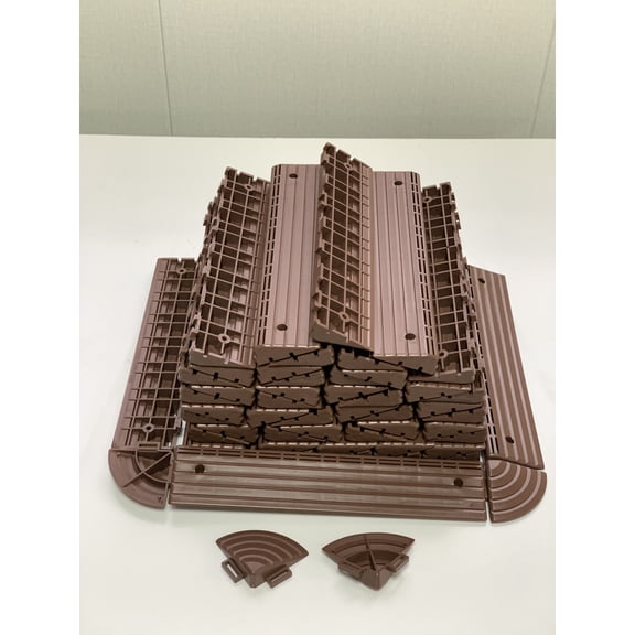 Jopath Auxiliary Products for Splicing Plastic Floors, 60 Edge Sealing Strips and 4corners,Brown