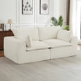 thumbnail image 1 of Jopath Cloud Loveseat Sofa Couches,Modern 2-Seater Boneless Sofa Couches,Fluffy Group Sofas for Living Room Bedroom,White, 1 of 6