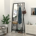 thumbnail image 1 of Jopath Coat Rack with Mirror,Coat Rack Stand with 3 Hook,Multifunctional Hall Tree with Shoe Storage for Living Room,Bedroom, 1 of 8