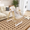 thumbnail image 1 of Jopath Convertible Baby High Chair with 5-Point Harness,Adjustable Portable Foldable Feeding Chair with Wheels & Removable 2-Tier Tray for Dining,White, 1 of 9