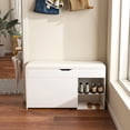 thumbnail image 1 of Jopath Entryway Bench with Shoe Storage Space-Saving Shoe Organizer White, 1 of 7
