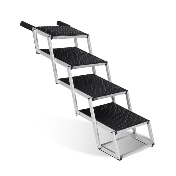 Jopath Foldable Dog Ramp for Cars, SUVs, Trucks, Portable Pet Dog Stairs for Large Dogs with Non-Slip Surface & Reinforced Design, Lightweight Yet Sturdy Supports Up to 250lbs black