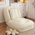 thumbnail image 1 of Jopath Foldable Lazy Sofa Bed with 2 Soft Pillows,Human Dog Bed with 5 Adjustable Position for Bedroom Living Room Reading Corner(Off White), 1 of 9