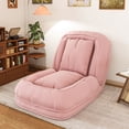 thumbnail image 1 of Jopath Foldable Lazy Sofa Bed with 2 Soft Pillows,Human Dog Bed with 5 Adjustable Position for Bedroom Living Room Reading Corner(Pink), 1 of 9