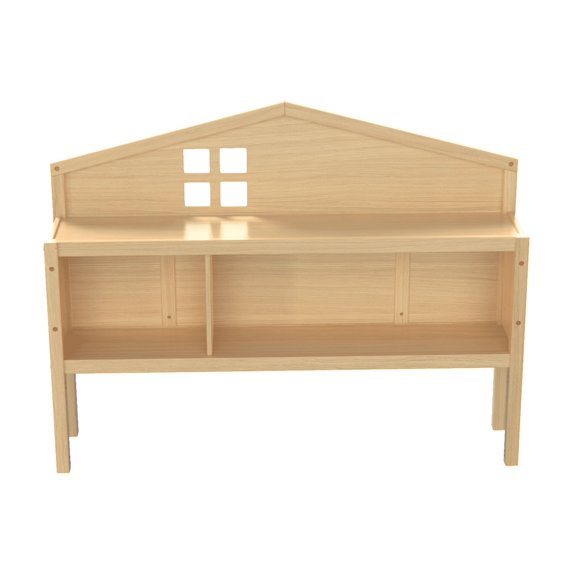 Jopath Headboard for Full Size Bed with Storage Shelf,Head Board Floor Bed,Sturdy and Stable,Easy Assembly,Natural