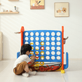 thumbnail image 1 of Jopath Jumbo 4 In A Row Game,4 In A Row Game With Build-In Mini Games,Adjustable Height,With Mesh Bag & Jumbo Connect 4,Basketball Hoop,Ring Toss Golf Games For Indoor Outdoor Fun Blue+Orange, 1 of 10